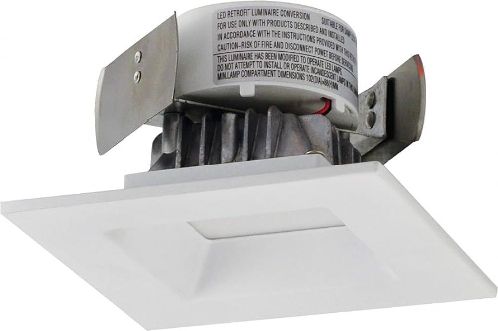 4" Onyx Square LED Retrofit Reflector 900lm / 14.5W, 2700K, White finish