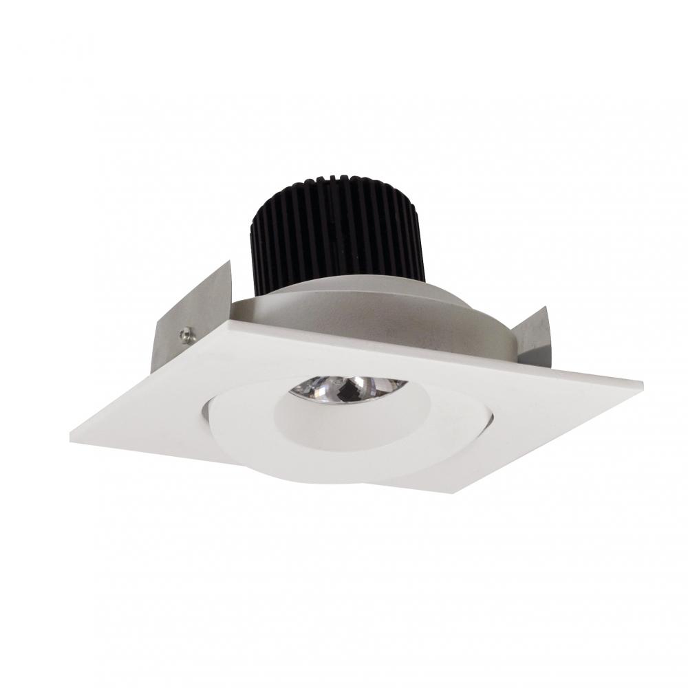 4" Iolite LED Square Adjustable Gimbal, 10-Degree Optic, 800lm / 12W, 3000K, White Finish