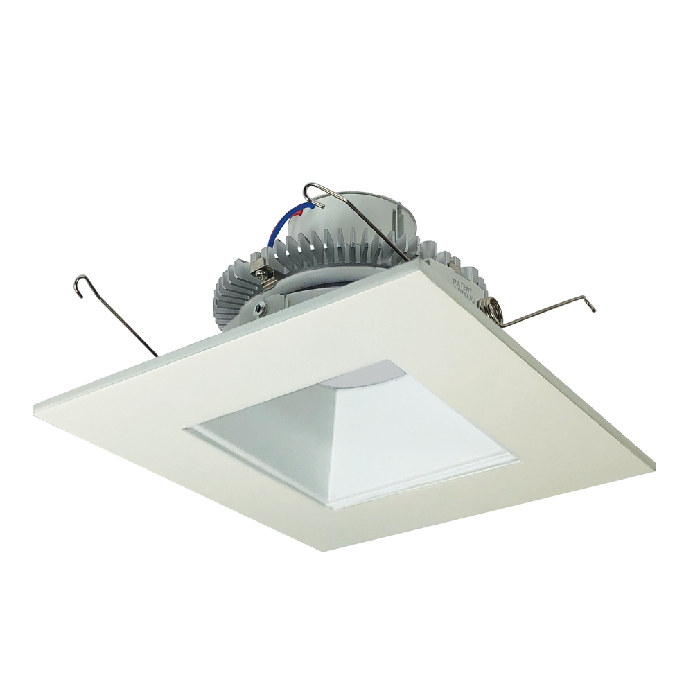 6" Cobalt Click LED Retrofit, Square Reflector, 750lm / 10W, 2700K, Matte Powder White Reflector