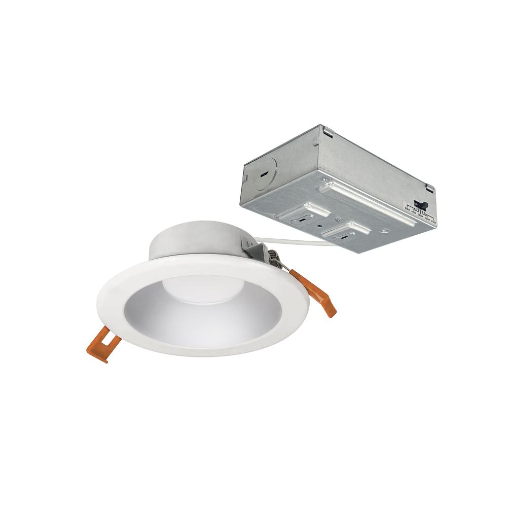 4" Theia LED Can-less Downlight with Selectable CCT, 120-277V input; 950lm / 10W, Haze Reflector