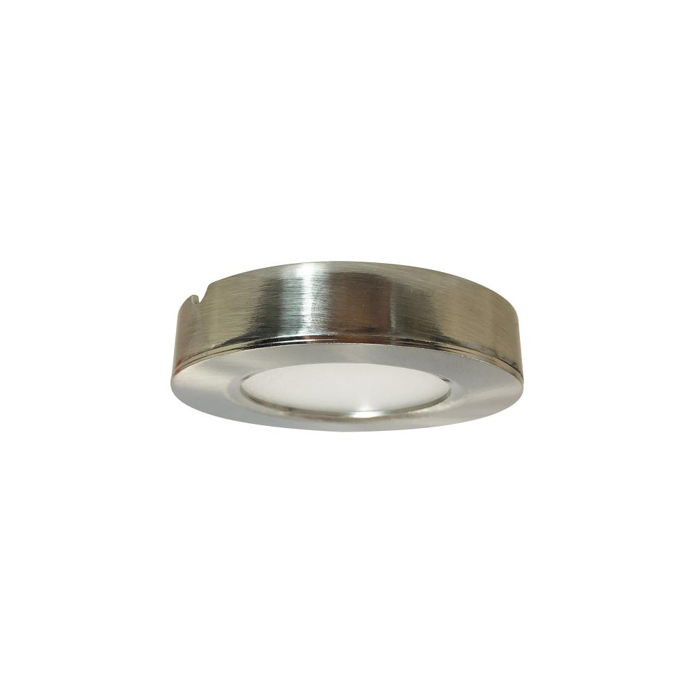 24V Josh LED Puck Light, 300lm / 3000K, Brushed Nickel Finish