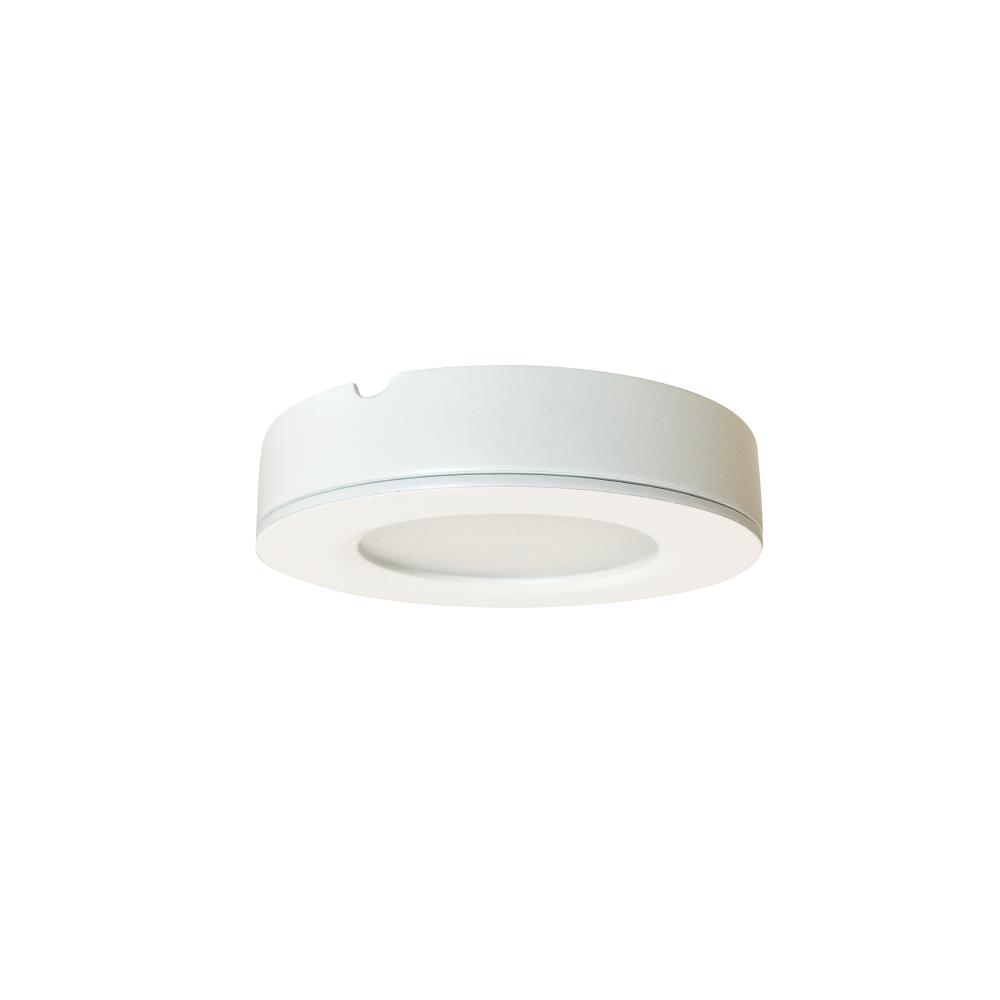 24V Josh LED Puck Light, 300lm / 4000K, White Finish