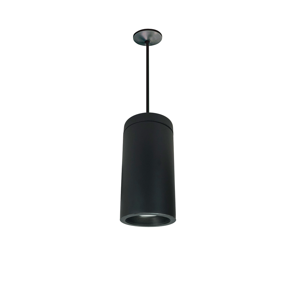 6" Cobalt Pendant Mount Cylinder, Black, 750L, 3000K, Black Baffle, 120V Triac/ELV Dimming