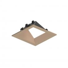 Nora NAPF-3SWWWD/CL - 3" Apollo Square Flanged Wall Wash Trim with Clear Lens, Wheat Diffused Finish