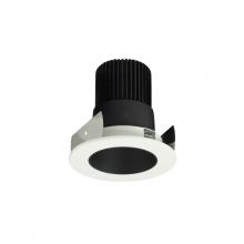 Nora NIOB-2RNDC30XBW/10 - 2" Iolite LED Round Reflector, 1000lm / 14W, 3000K, Black Reflector / White Flange