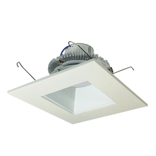 Nora NLCBC2-65630MPW/A - 6" Cobalt Click LED Retrofit, Square Reflector, 750lm / 10W, 3000K, Matte Powder White Reflector