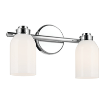 Kichler 55201CH - Shae 15" 2-Light Vanity Light with White Opal Glass in Chrome