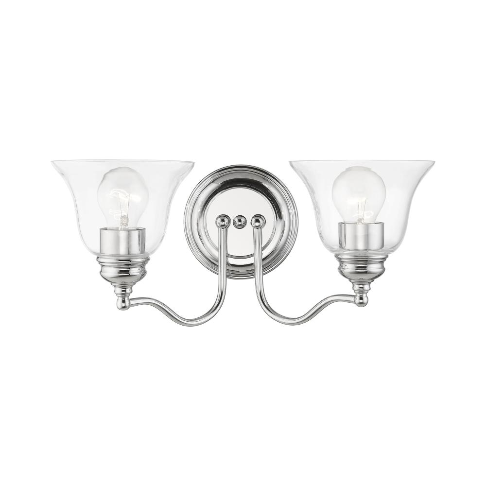 2 Light Polished Chrome Vanity Sconce