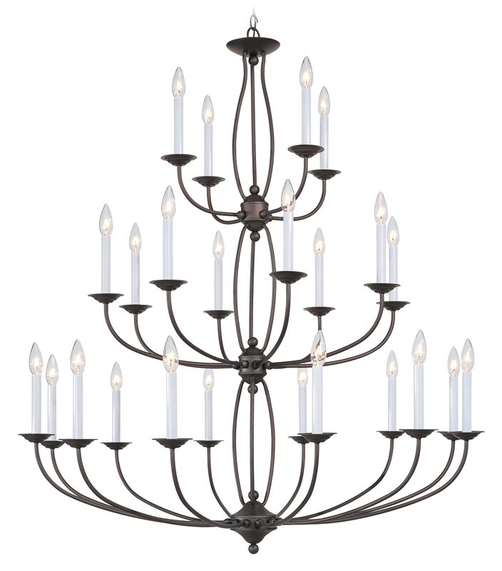 24 Light Bronze Chandelier