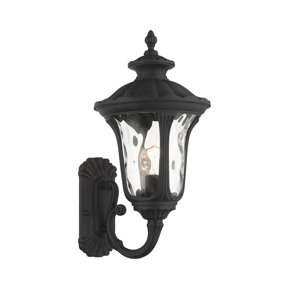 1 Lt Textured Black Outdoor Wall Lantern