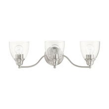 Livex Lighting 15133-91 - 3 Lt Brushed Nickel Vanity Sconce