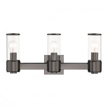 Livex Lighting 17143-46 - 3 Light Black Chrome Vanity Sconce