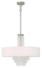 Livex Lighting 51034-91 - 5 Light Brushed Nickel Chandelier