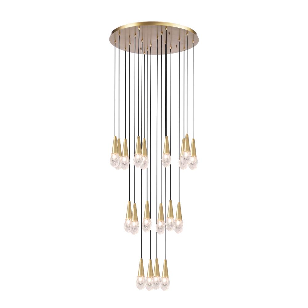 Montauk Multi - Light Chandelier In Burnished Brass Finish