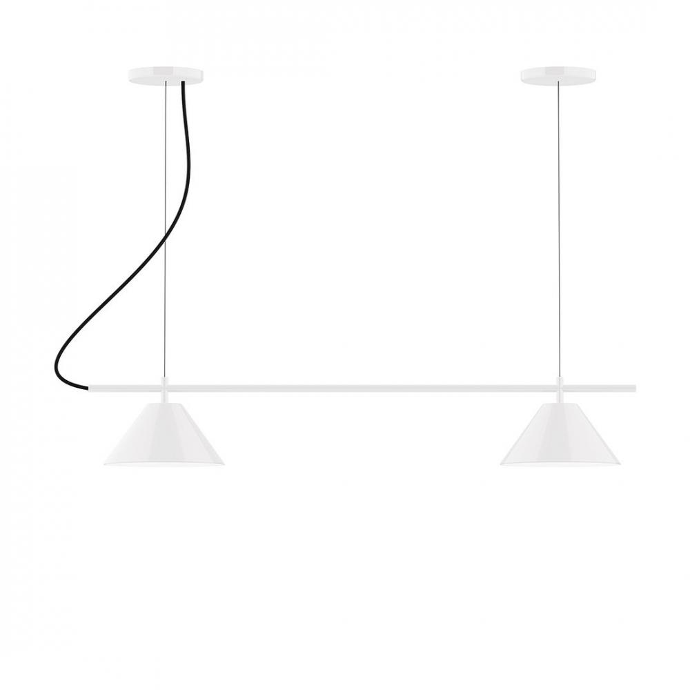 2-Light Linear Pinnacle LED Chandelier, Terracotta