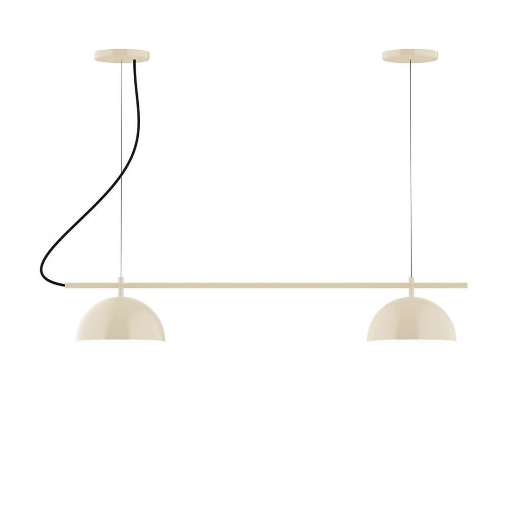 2-Light Linear Pinnacle LED Chandelier with White SJT Cord, White