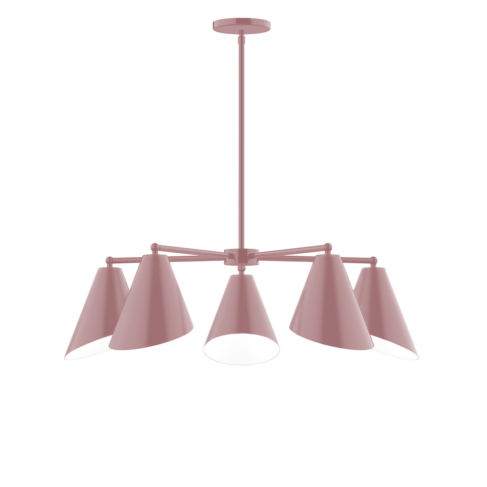 5-Light Jasmine Chandelier, Mauve