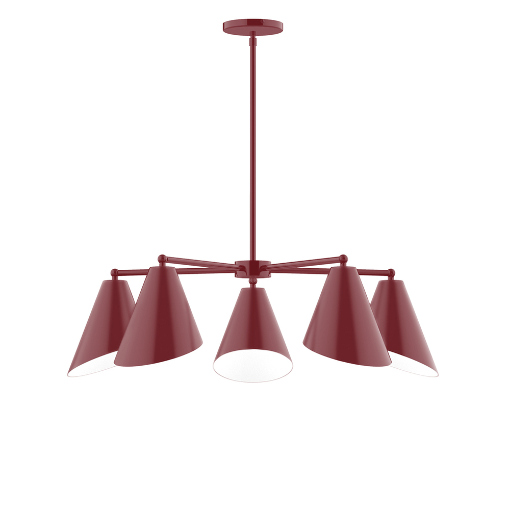 5-Light Jasmine Chandelier, Barn Red