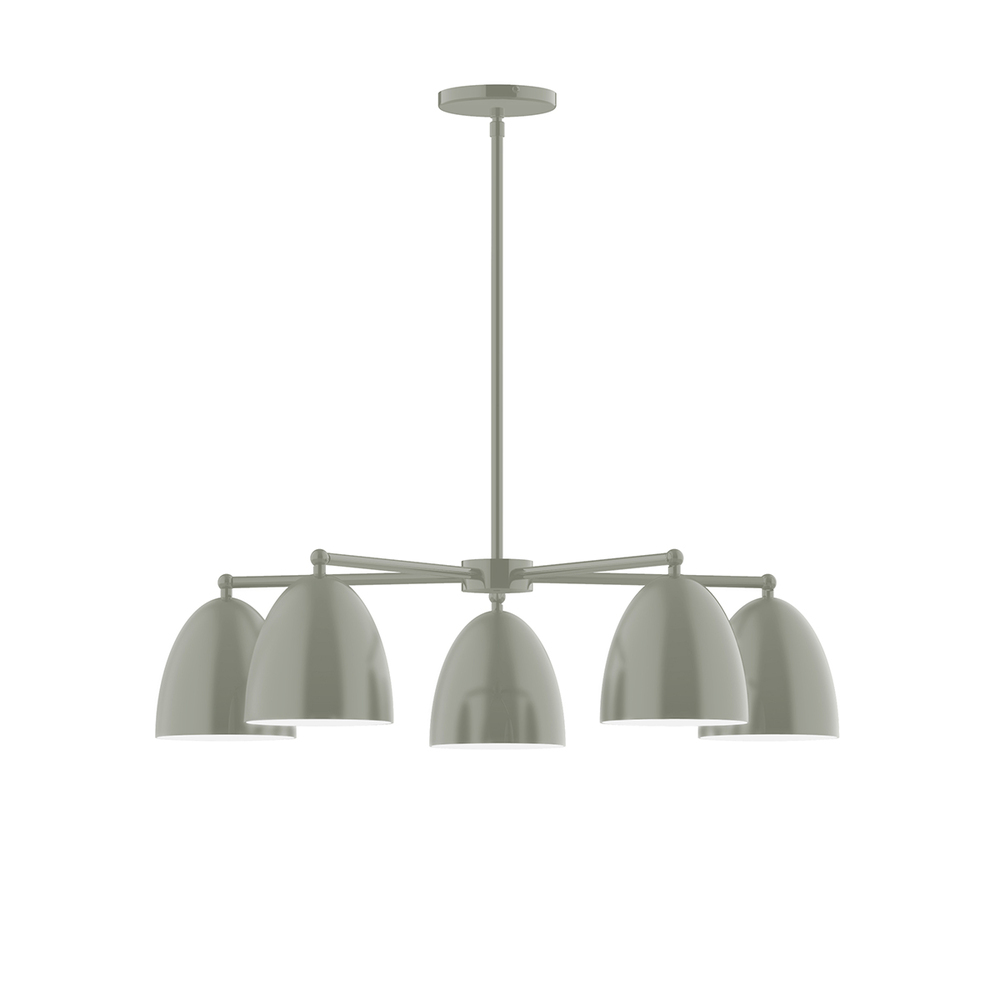 5-Light Jill Chandelier, Moss Green