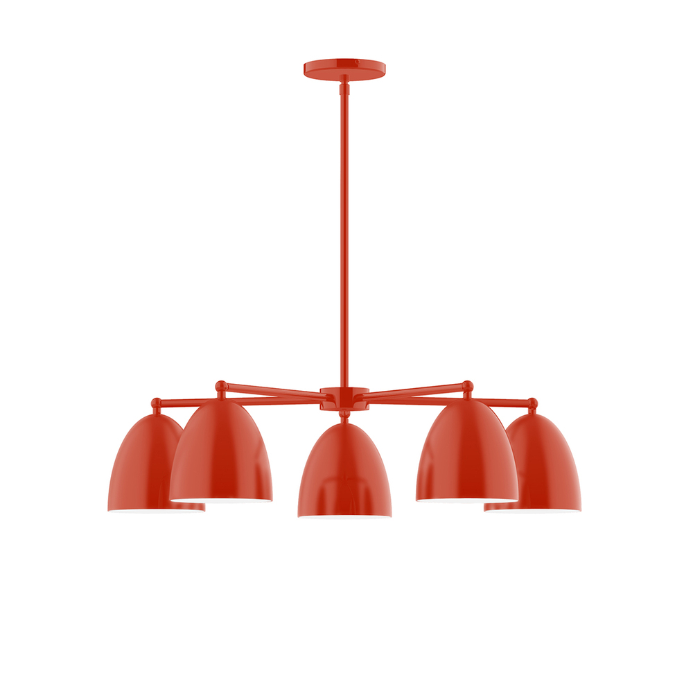5-Light Jill Chandelier, Vermillion