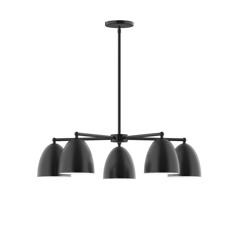 5-Light Jill Chandelier, Black
