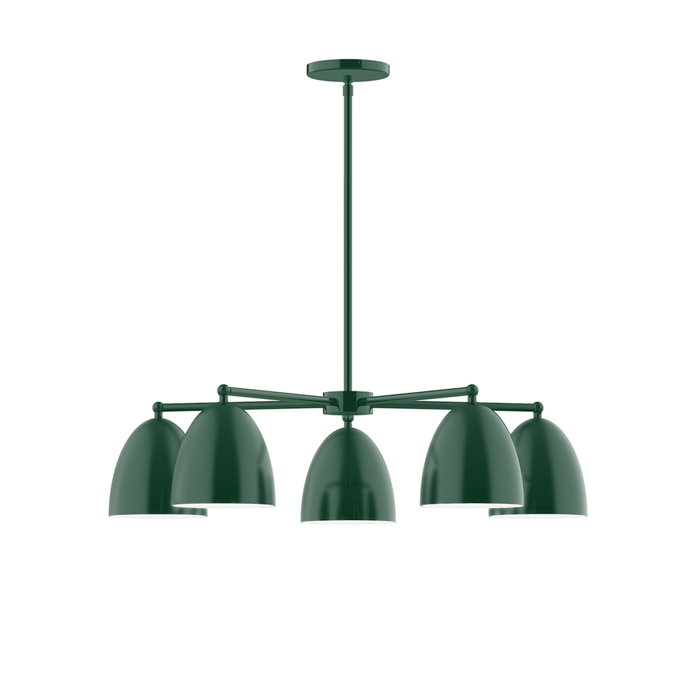 5-Light Jill Chandelier, Forest Green