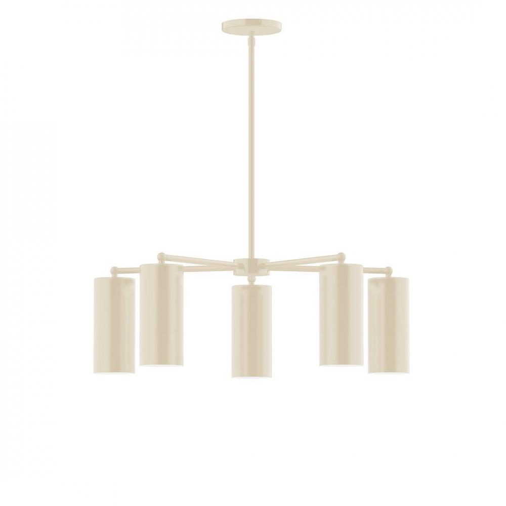 2-Light Linear Axis LED Chandelier, Architectural Bronze