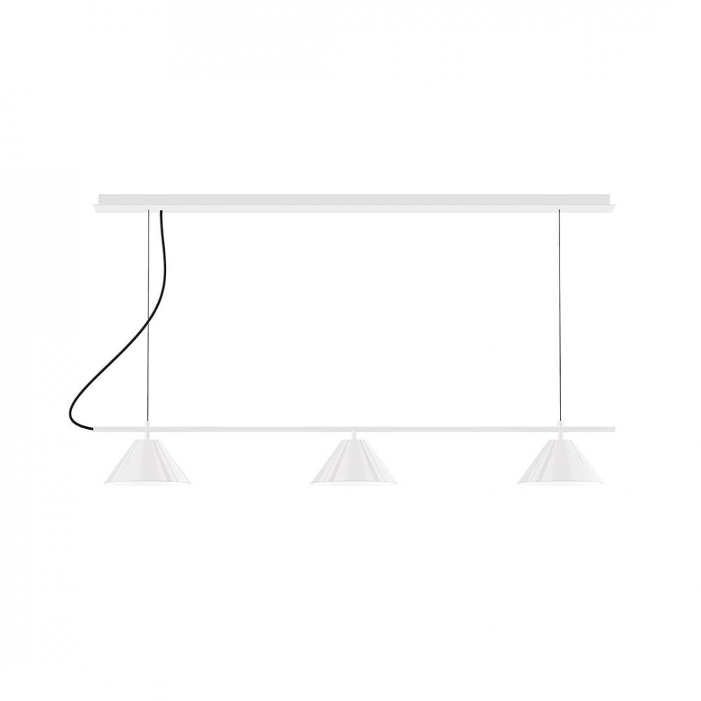 2-Light Linear Axis LED Chandelier, Navy