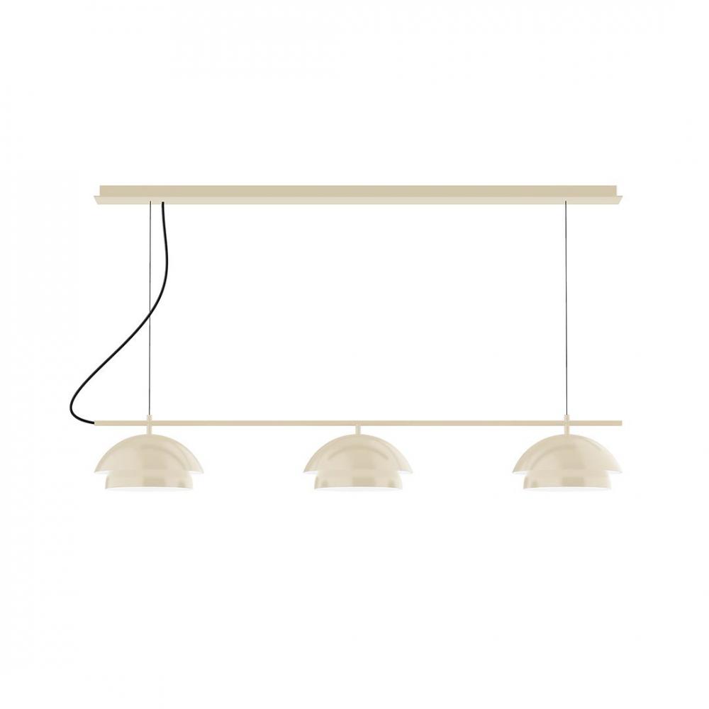 2-Light Linear Axis LED Chandelier, Terracotta