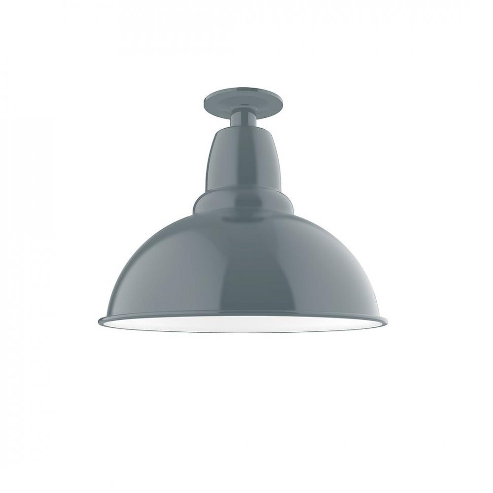 14" Cafe Flush Mount Light in Slate Gray