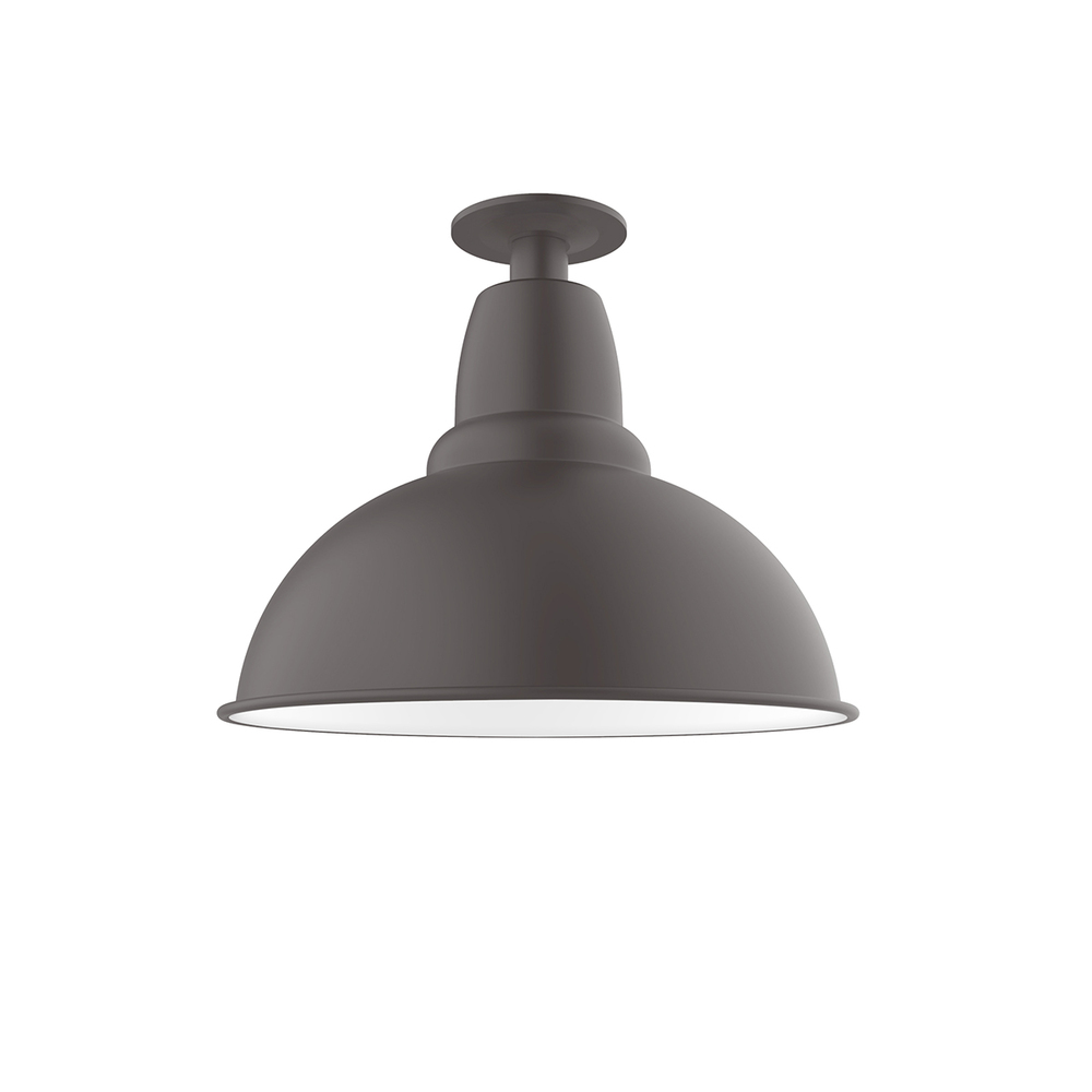 14" Cafe Flush Mount Light in Bronze Matte