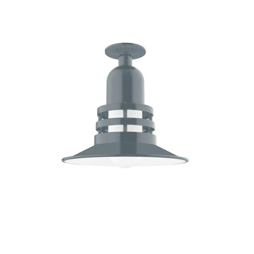 Atomic 12" Flush Mount Light in Slate Gray