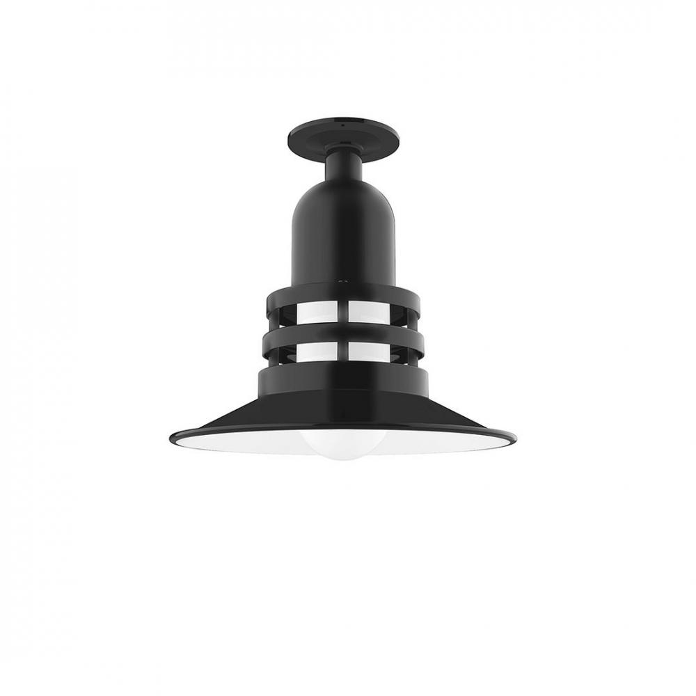 Atomic 12" Flush Mount Light in Black