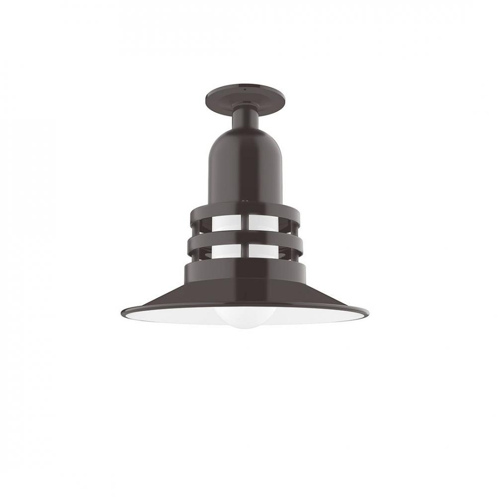 Atomic 12" Flush Mount Light in Architectural Bronze