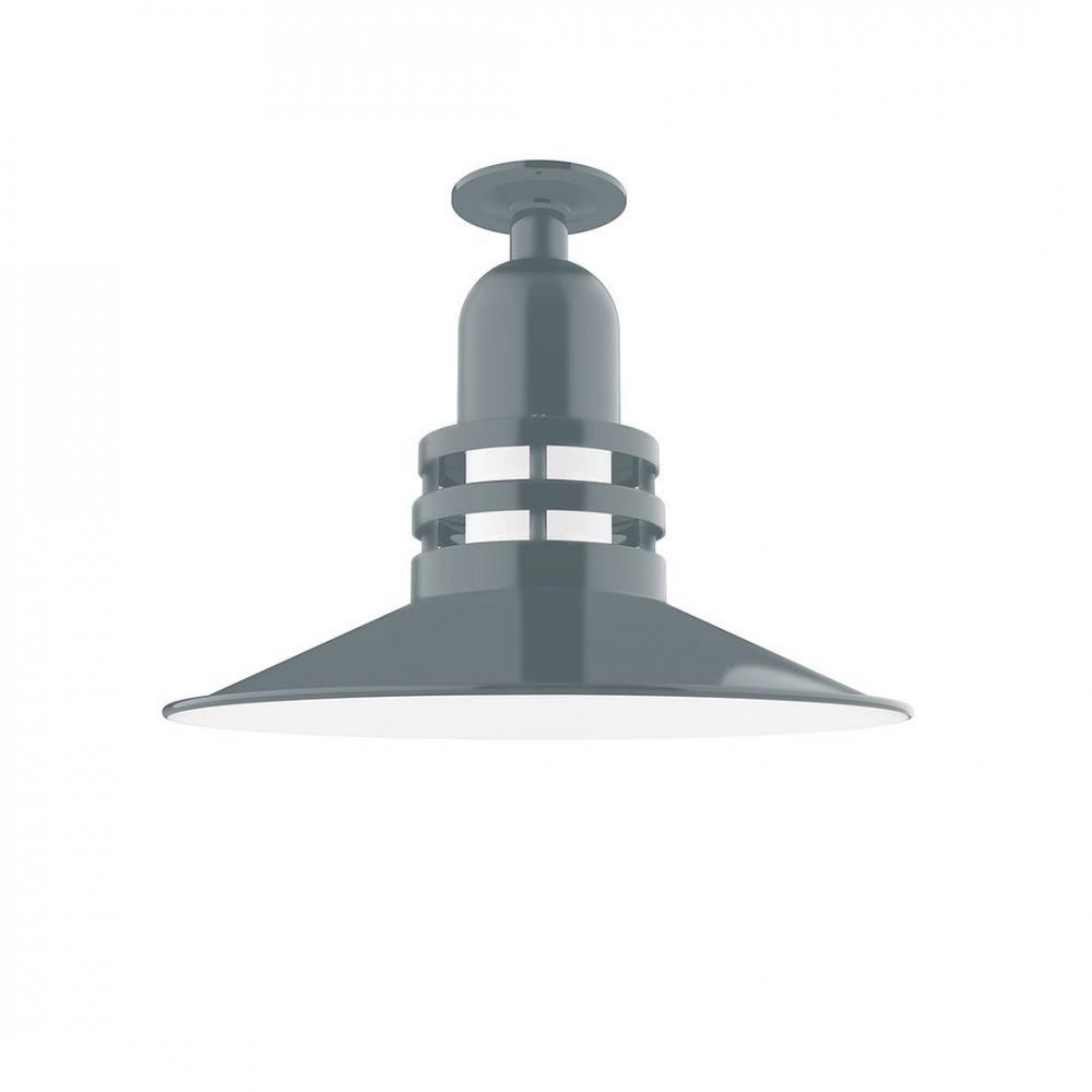 Atomic 16" Flush Mount Light in Slate Gray