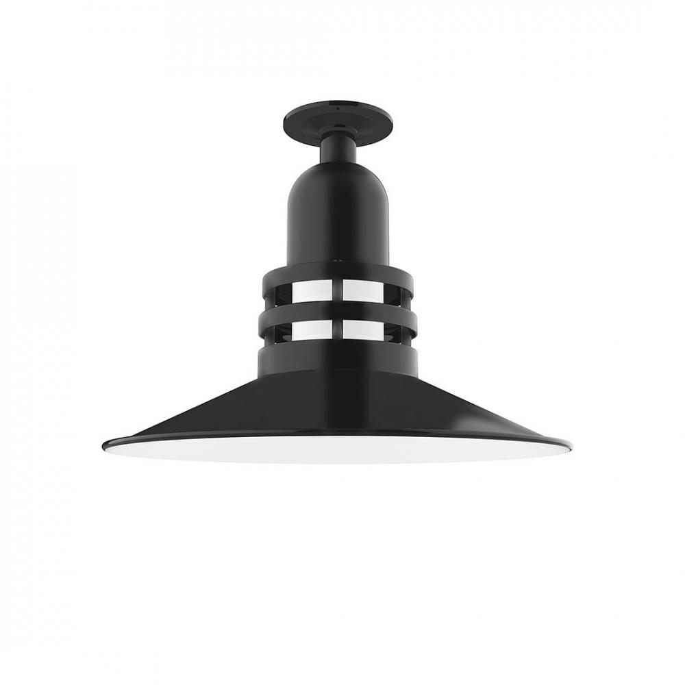 Atomic 16" Flush Mount Light in Black