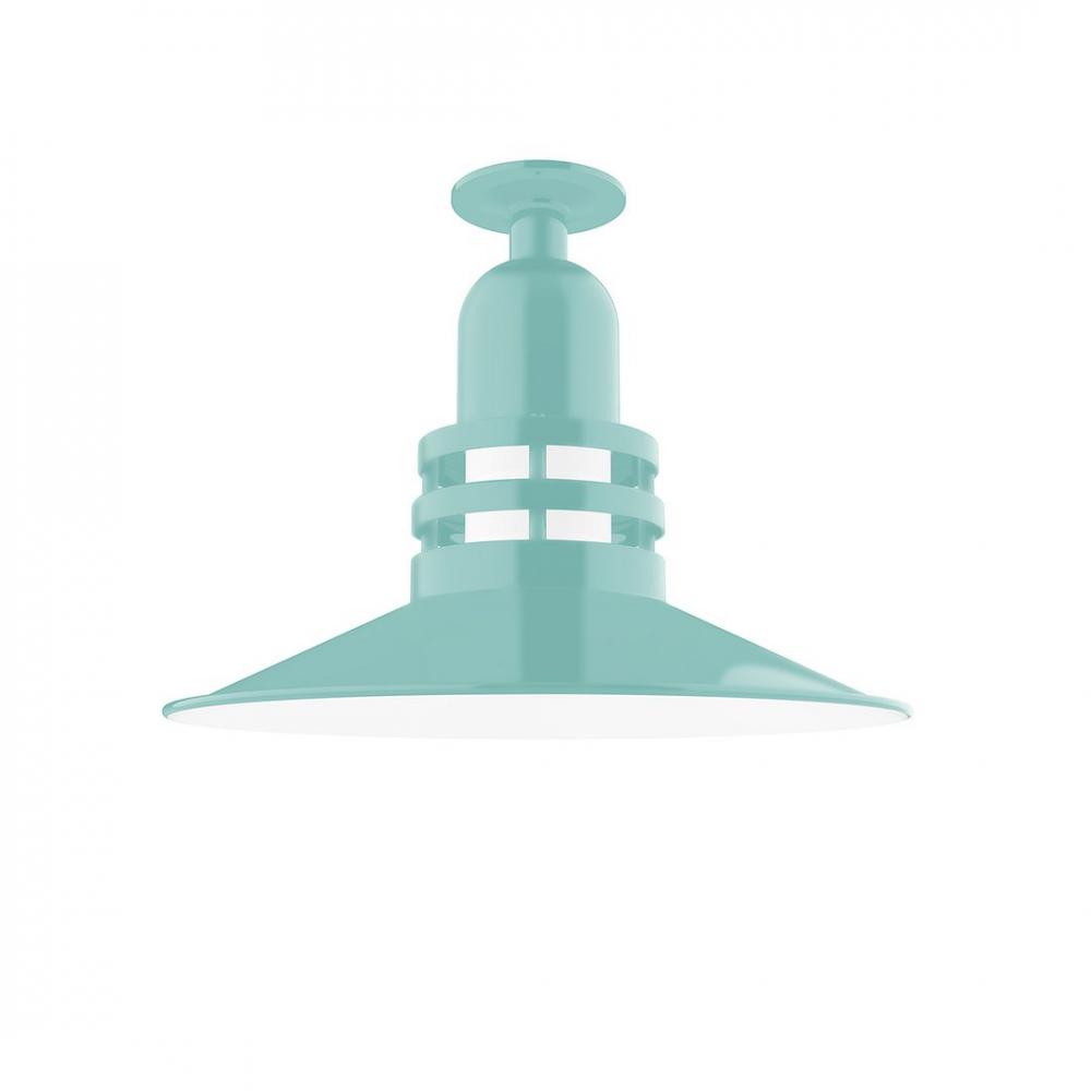 Atomic 16" Flush Mount Light in Sea Green