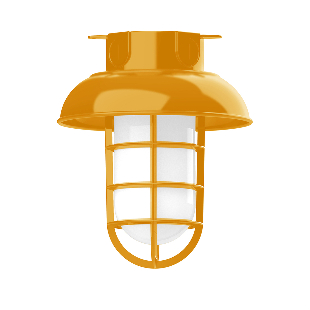 8" Vaportite flush mount ceiling light, Bright Yellow