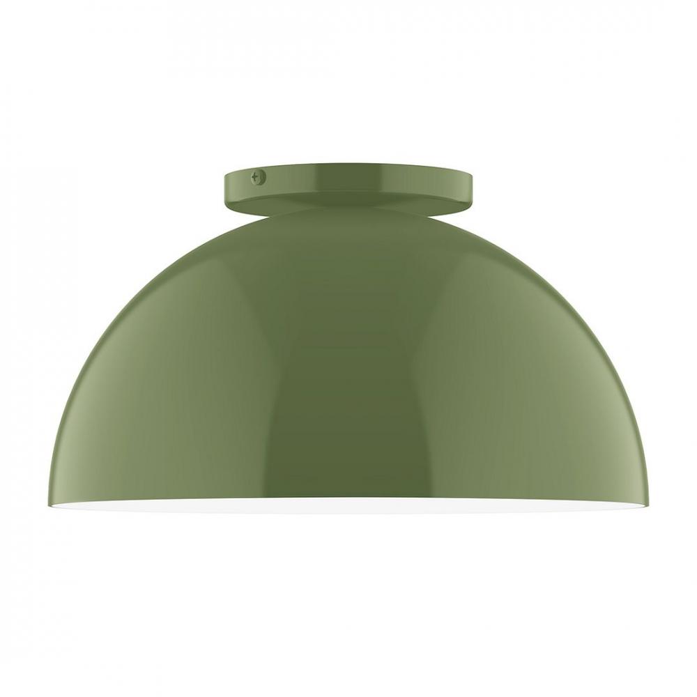 12" Axis Dome LED Flush Mount, Fern Green