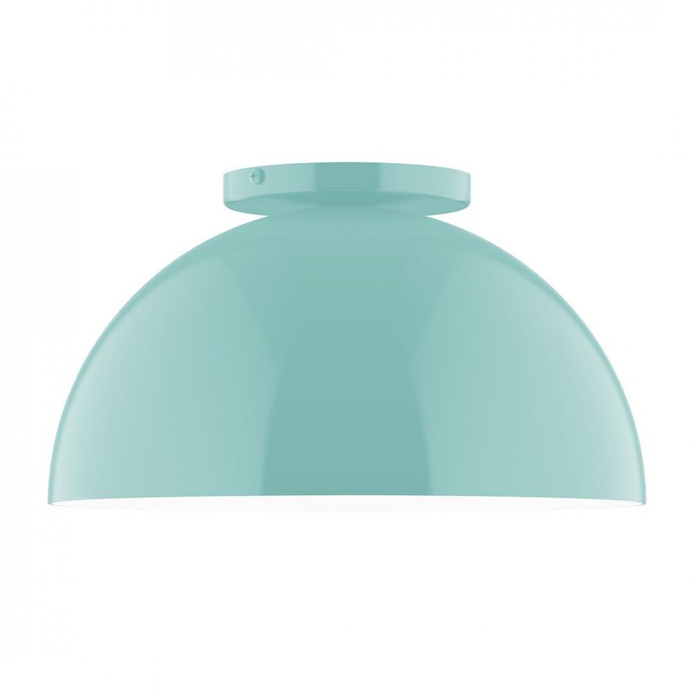 12" Axis Dome LED Flush Mount, Sea Green