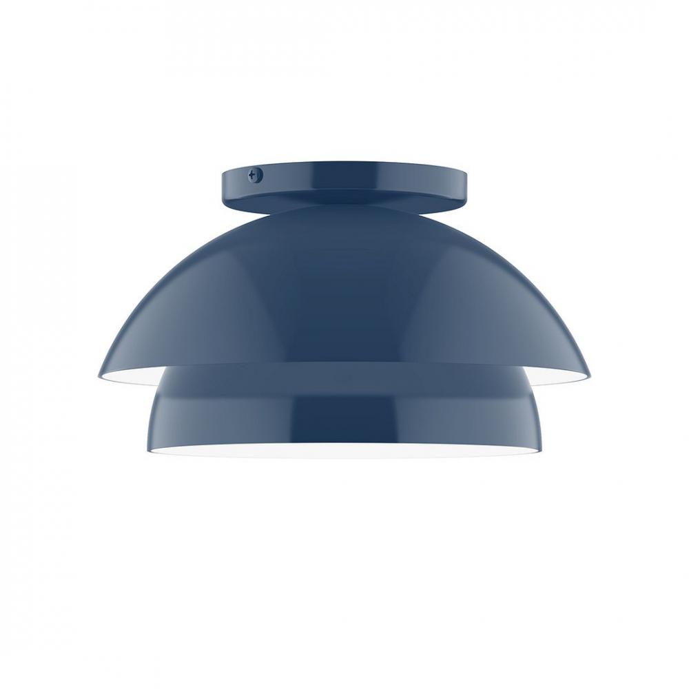 10" Nest LED Flush Mount, Navy