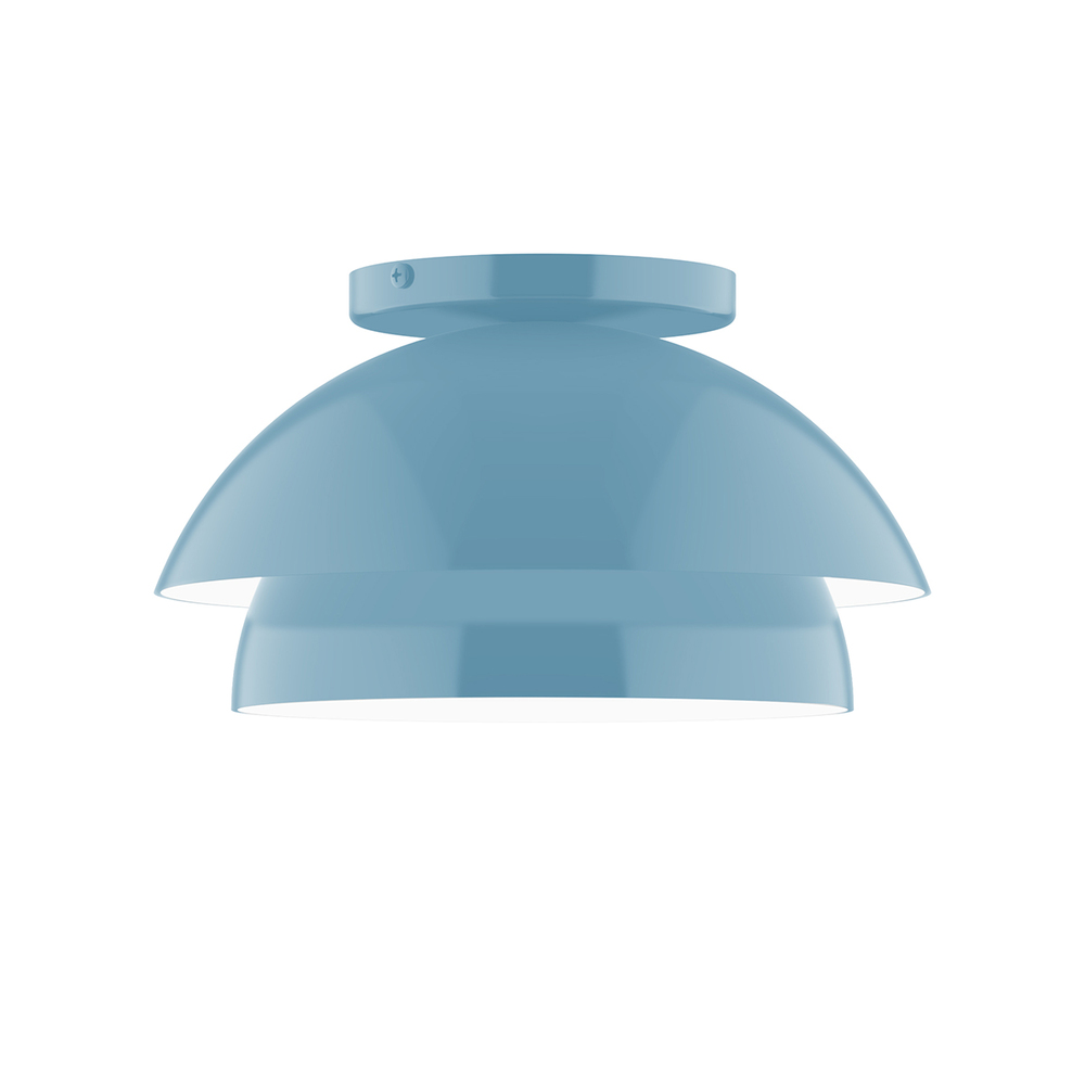10" Nest Flush Mount, Light Blue