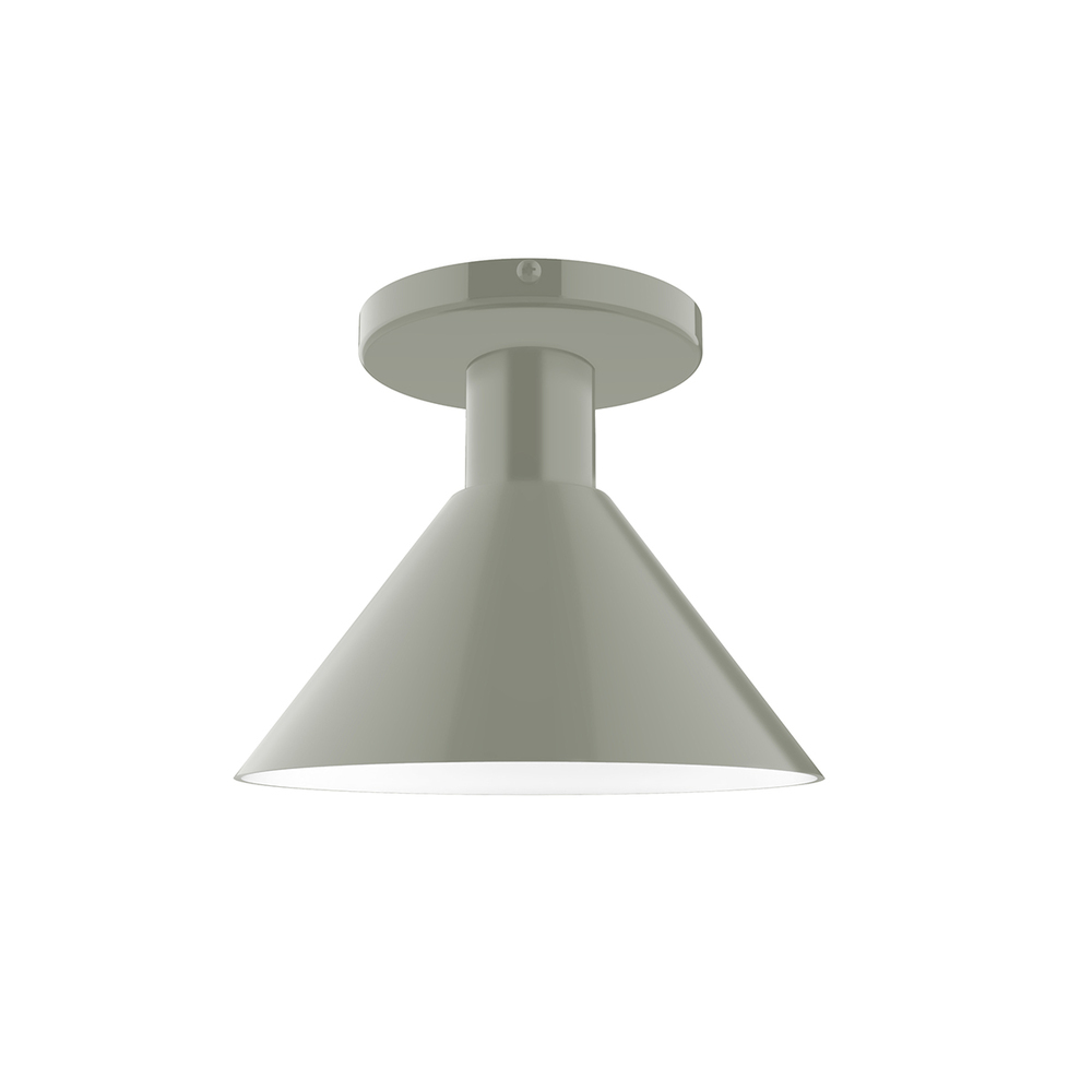 8" Chase Flush Mount, Moss Green
