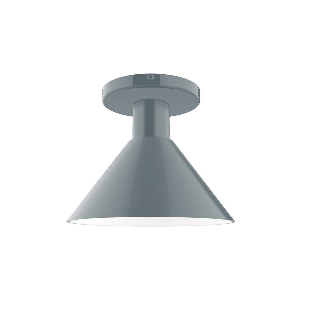 8" Chase Flush Mount, Slate Gray