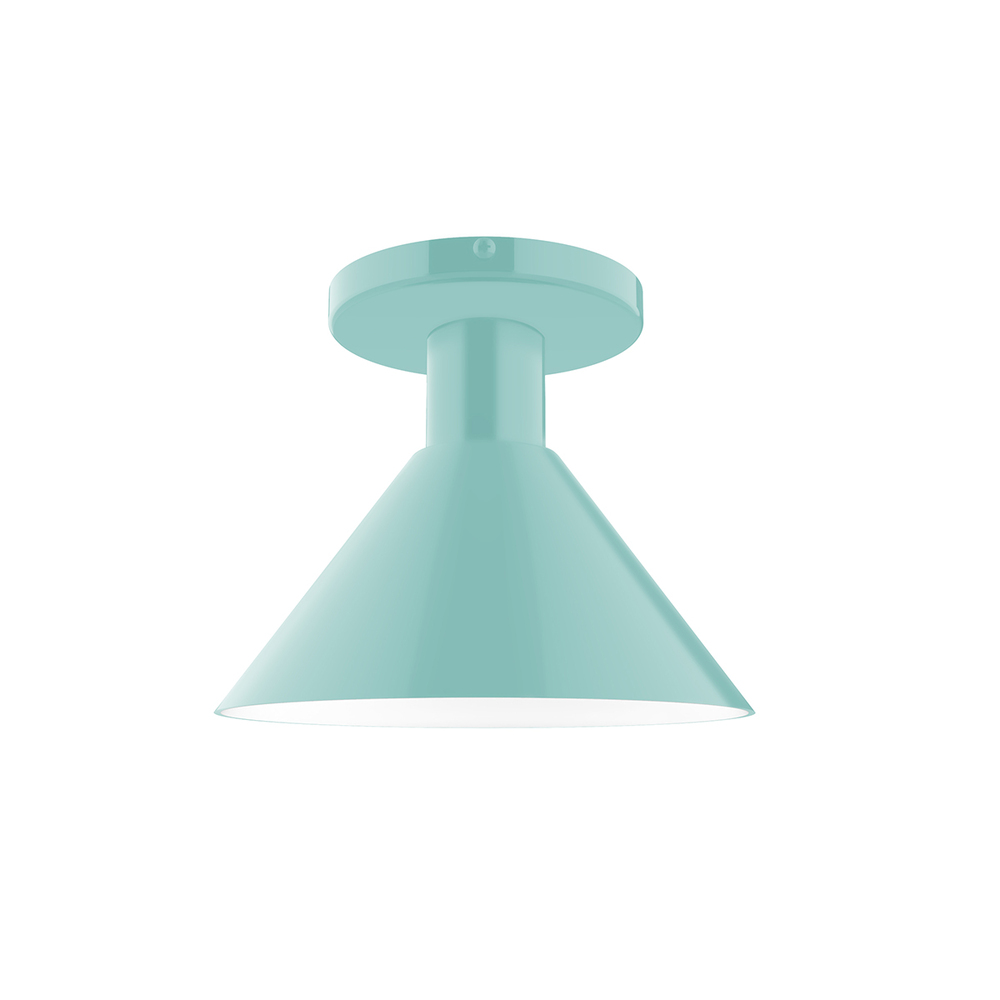 8" Chase Flush Mount, Sea Green