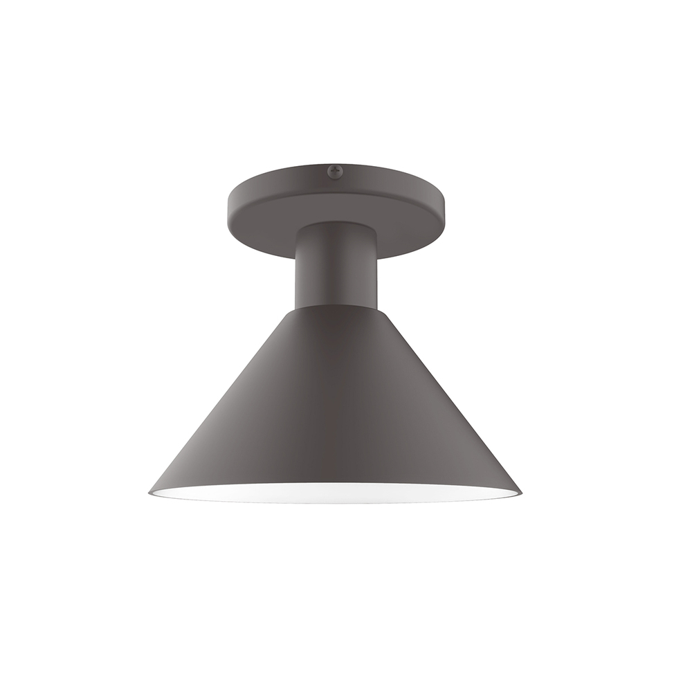8" Chase Flush Mount, Bronze Matte