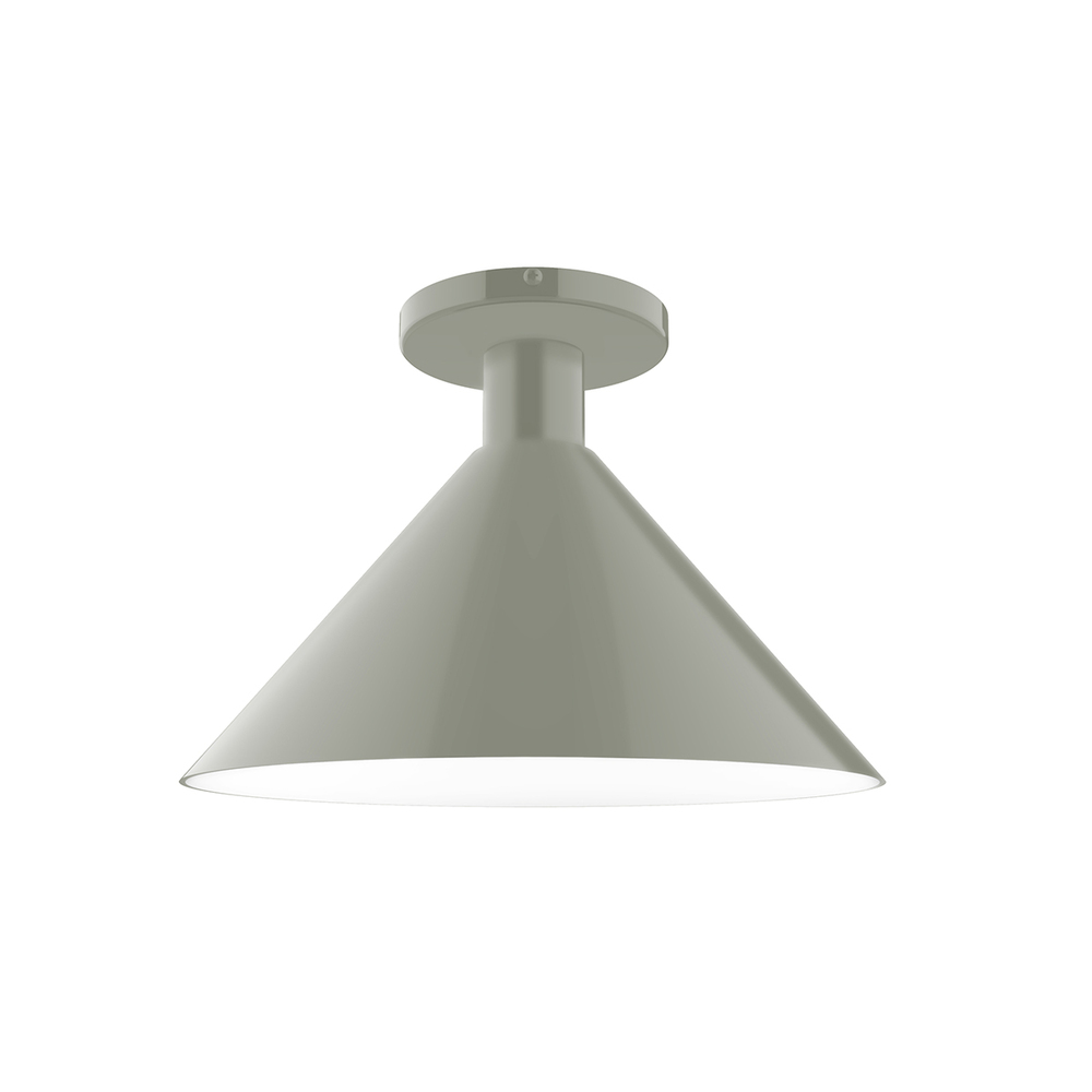 12" Chase Flush Mount, Moss Green