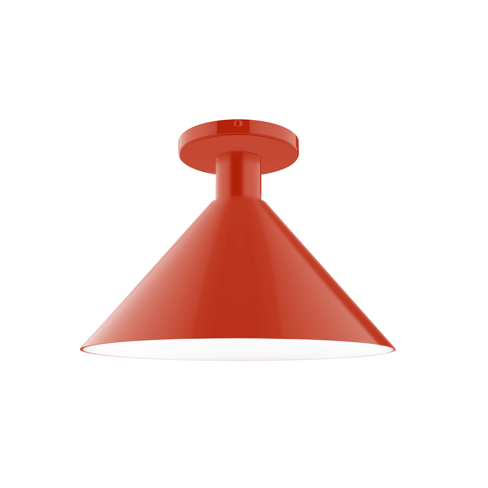 12" Chase Flush Mount, Vermillion