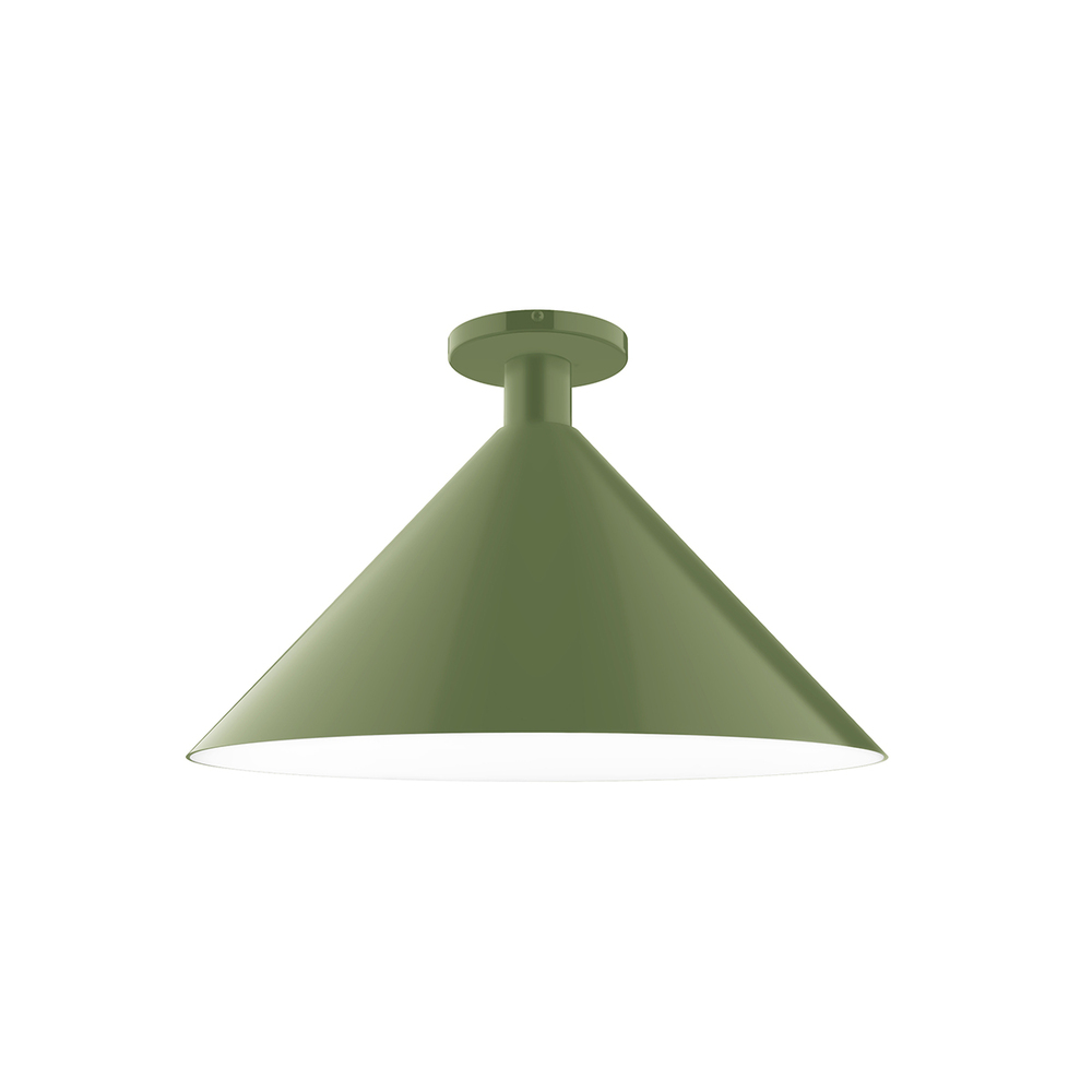 18" Chase Flush Mount, Fern Green