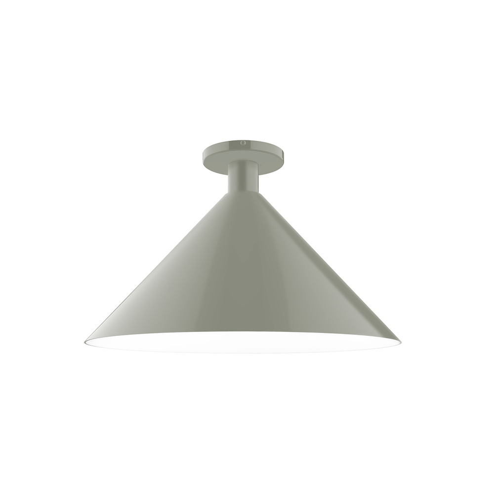 18" Chase Flush Mount, Moss Green